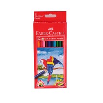 FABER CASTELL TRI COLOR PENCIL 12 SHADES